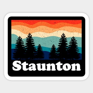 Vintage Staunton Colorado Forest Camping Sticker